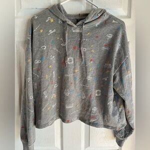 Friends Pullover Cropped Hoodie Sweatshirt‎ Women’s Size Small Lightweight